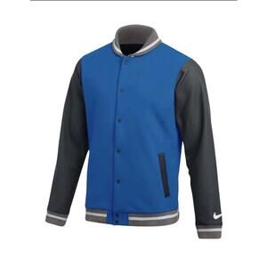Nike $230 Football Royal Blue Varsity Letterman Jacket DJ5971-493 Men’s Size: L